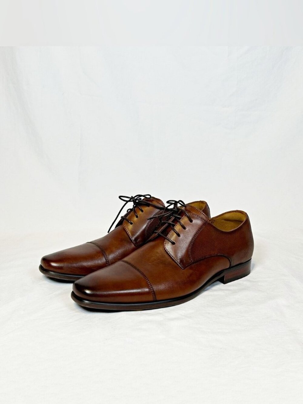 Florsheim Mens Brown Leather Jackson Cap Toe Oxford Dress Shoes~8.5D~New